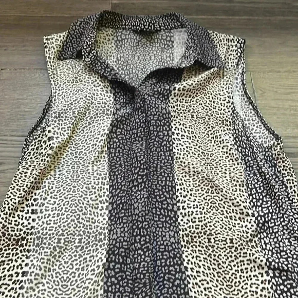 🔥MARCIANO🔥 | Blue and grey animal print sleeveless dress - Picture 4 of 12